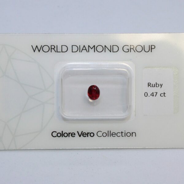 Rubino certificato WORLD DIAMOND GROUP WL220050