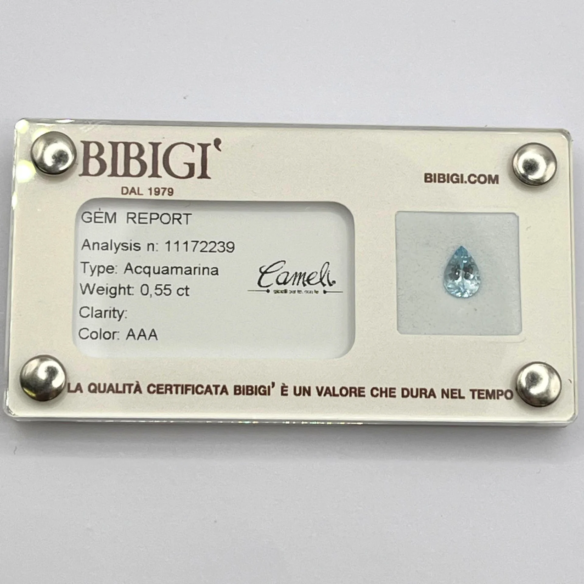 Acquamarina certificata BIBIGÌ AM7X5G0C