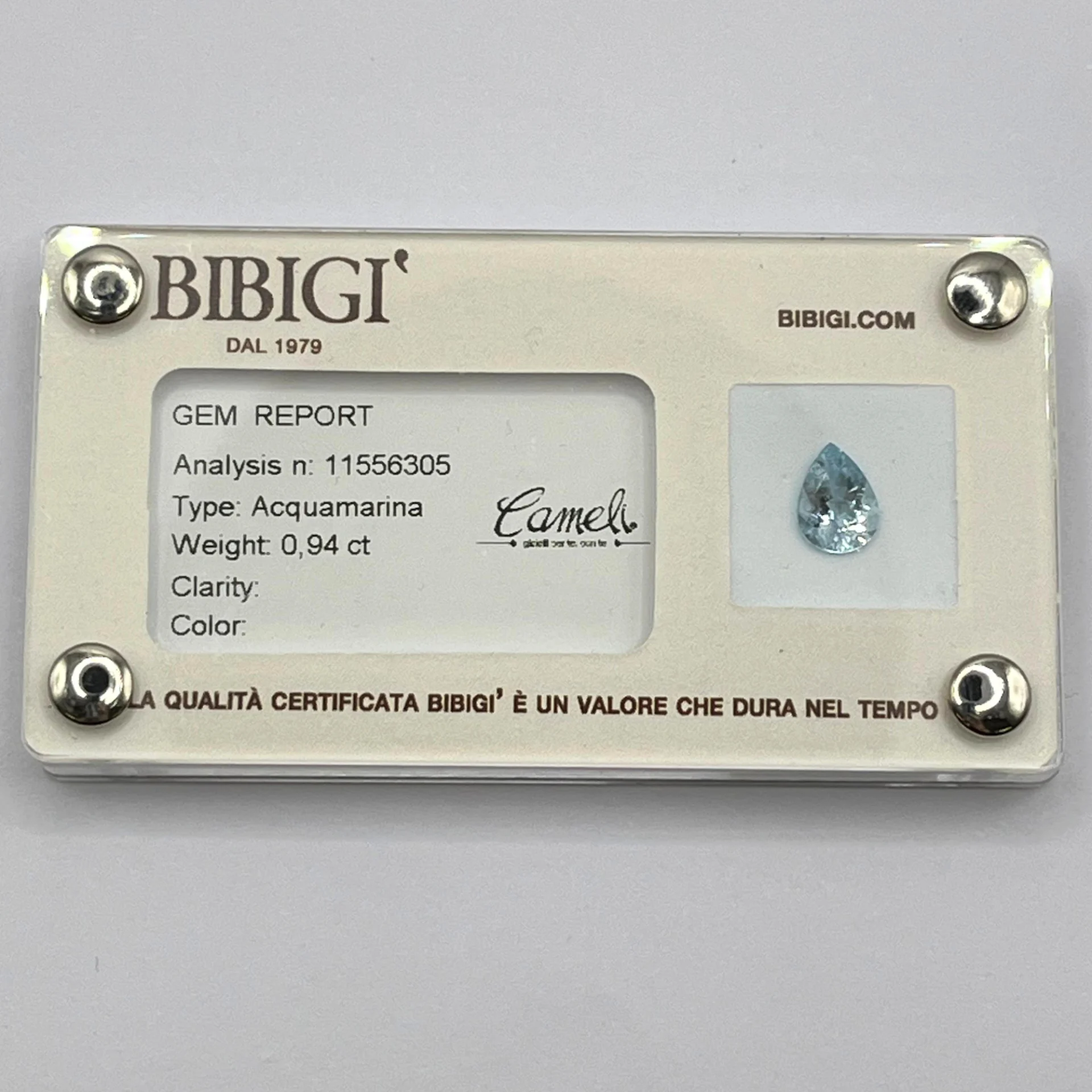 Acquamarina certificata BIBIGÌ AM8X6G0C